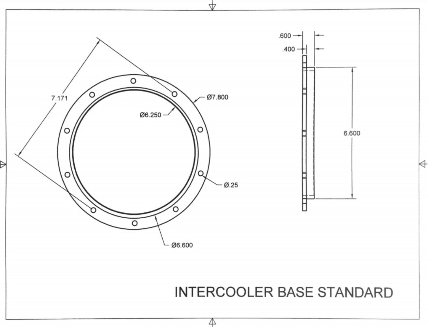 Billet intercooler tank lid and base